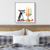 フェスティバル鮮やかクワンツァア変装した野生動物 キャンバスプリント (インサイチュ (寝室))