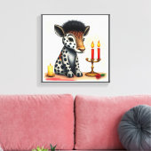 フェスティバル鮮やかクワンツァア変装した野生動物 キャンバスプリント (インサイチュ (リビング))