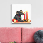 フェスティバル鮮やかクワンツァア変装した野生動物 キャンバスプリント (インサイチュ (リビング))