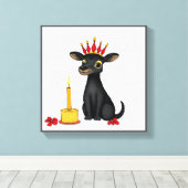 フェスティバル鮮やかクワンツァア変装した野生動物 キャンバスプリント (インサイチュ (ウッドフロア))