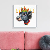 フェスティバル鮮やかクワンツァア変装した野生動物 キャンバスプリント (インサイチュ (リビング))