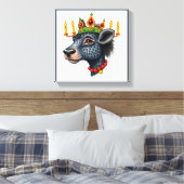 フェスティバル鮮やかクワンツァア変装した野生動物 キャンバスプリント (インサイチュ (寝室))