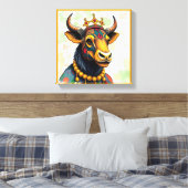 フェスティバル鮮やかクワンツァア変装した野生動物 キャンバスプリント (インサイチュ (寝室))