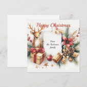 フェスティバル鹿のクリスマスデコレーション シーズンカード (正面/裏面)