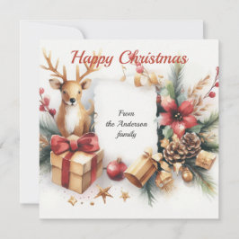 フェスティバル鹿のクリスマスデコレーション シーズンカード