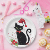 フェスティバル黒猫 ペーパープレート (パーティー)