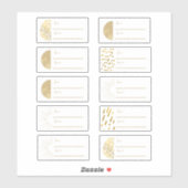 フェスティバル10pc金ゴールドからクリスマスホリデーギフト シール (シート)