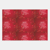 フェスティバル3パッククリスマスギフトラップパーソナライズされた: & ラッピングペーパーシート (正面2)