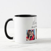 フェスティバル3 x PHOTOコラージクリスマスレッド金ゴールド マグカップ (左)