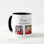 フェスティバル3 x PHOTOコラージクリスマスレッド金ゴールド マグカップ (正面左)