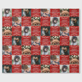 フェスティバル4写真メリークリスマスと新年おめでとう ラッピングペーパー (フラット)