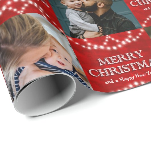 フェスティバル4写真メリークリスマスと新年おめでとう ラッピングペーパー (ロールコーナー)