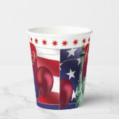 フェスティバル4th of 7月インディペンデンスデイ紙カップ 紙コップ (右)