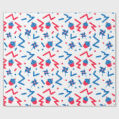 フェスティバル4th of 7月シンボルパターン ラッピングペーパー (フラット)