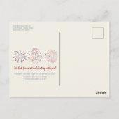 フェスティバル4th of 7月バーベキューピクニック招待状 ポストカード (裏面)