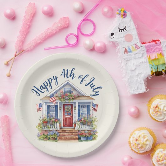 フェスティバル4th of 7月バーベキューピクニック ペーパープレート (パーティー)