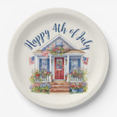 フェスティバル4th of 7月バーベキューピクニック ペーパープレート (正面)