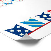 フェスティバル4th of 7月パーティー歓迎ポスター ポスター (角)