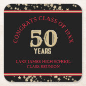 フェスティバル50thクラス懇親会パーティー スクエアペーパーコースター (正面)