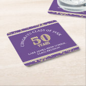 フェスティバル50thクラス懇親会パーティー スクエアペーパーコースター (アングル)