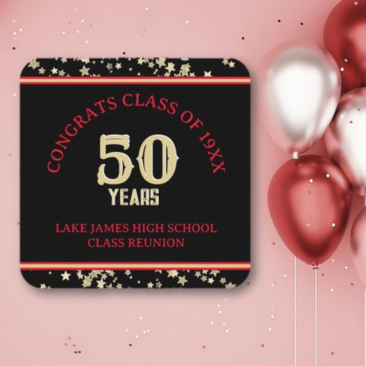 フェスティバル50thクラス懇親会パーティー スクエアペーパーコースター