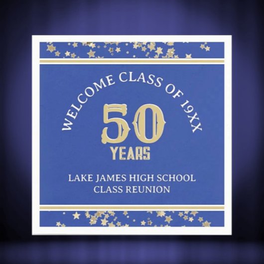 フェスティバル50thクラス懇親会パーティー スタンダードカクテルナプキン