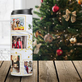 フェスティバル6写真テンプレート金ゴールドグリーンレッドクリスマス タンブラー