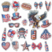 フェスティバル7月4日お祝い シール (正面)