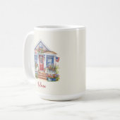 フェスティバル7月4日パーソナライズされた愛国心 コーヒーマグカップ (正面左)