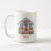 フェスティバル7月4日パーソナライズされた愛国心 コーヒーマグカップ (左)