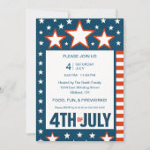 フェスティバル7月4日パーティの招待状 招待状 (正面)