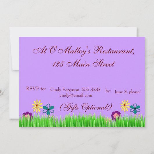 フェスティバル75カラフル歳の誕生日招待状 招待状 (裏面)