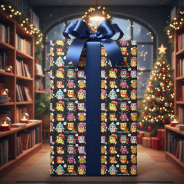 フェスティバル&おもしろいサンタフクロールラッピング紙 ラッピングペーパー