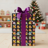 フェスティバル&おもしろいサンタフクロールラッピング紙 ラッピングペーパー