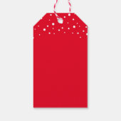 フェスティバル、おもしろいレッド"愛、サンタ"クリスマスカスタムクリスマス ギフトタグ (裏面)