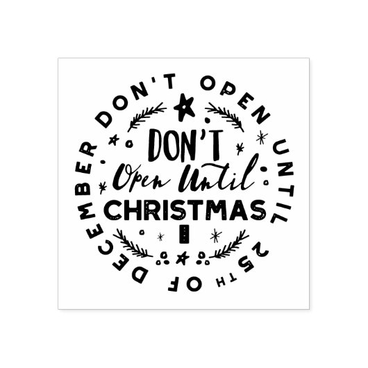 フェスティバル、おもしろい、カラフルクリスマスまで開かない ラバースタンプ (インプリント)