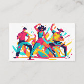 フェスティバル、アップビート色の3人のダンサー 名刺 (裏面)