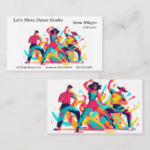 フェスティバル、アップビート色の3人のダンサー 名刺 (正面/裏面)