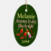 フェスティバル·アパーソナライズされたンド·デイテッド·弁護士オーナメント セラミックオーナメント (右)