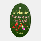 フェスティバル·アパーソナライズされたンド·デイテッド·弁護士オーナメント セラミックオーナメント (左)