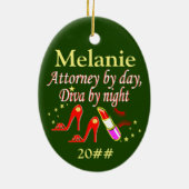 フェスティバル·アパーソナライズされたンド·デイテッド·弁護士オーナメント セラミックオーナメント (裏面)