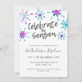 フェスティバル·クリスマス·祝パーティー·ザ·シーズン 招待状 (正面)