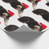 フェスティバル&サンタハットを着たかわいいベルネドードル ラッピングペーパー (角)