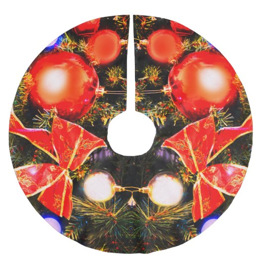 フェスティバル ブラッシュドポリエステルツリースカート (正面)