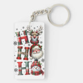 フェスティバル「ホホホホ」トナカイのクリスマスデザイン。 キーホルダー (裏面)