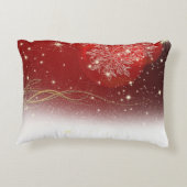 フェスティバル「メリークリスマス」の雪片オーナメント アクセントクッション (裏面)