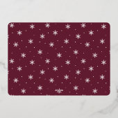 フェスティバル |メリー & Bright 3写真 箔シーズンカード (裏面)