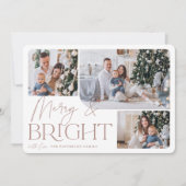フェスティバル |メリー & Bright Photo Christmas シーズンカード (正面)