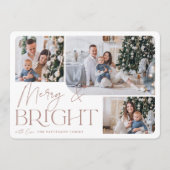 フェスティバル |メリー & Bright Photo Christmas シーズンカード (正面)