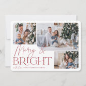 フェスティバル |メリー & Bright Photo Christmas シーズンカード (正面)